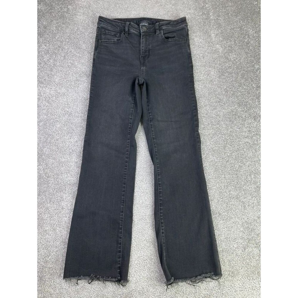 American Eagle High Rise Kick Boot Crop Jeans Women’s 4 Long Black